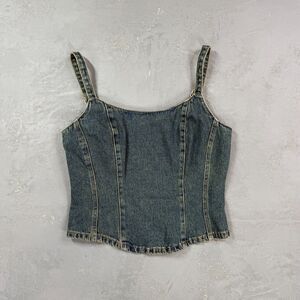 Vintage 1990s Jeanology Denim Cami Top Women's 8